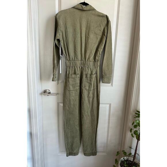 NWT Young Fabulous & Broke YFB Olive Green Henry Jumpsuit Sz. Small - Picture 3 of 7